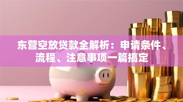 东营空放贷款全解析：申请条件、流程、注意事项一篇搞定