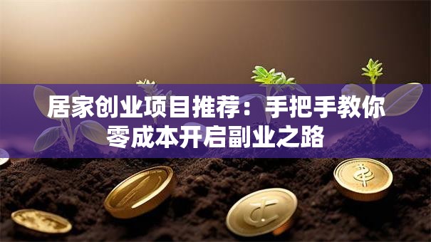 居家创业项目推荐：手把手教你零成本开启副业之路