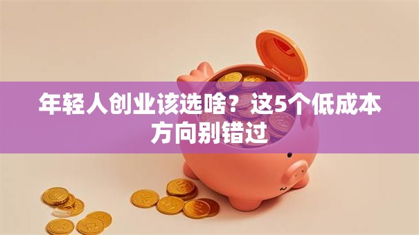 年轻人创业该选啥？这5个低成本方向别错过
