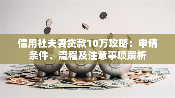 信用社夫妻贷款10万攻略：申请条件、流程及注意事项解析