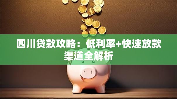 四川贷款攻略：低利率+快速放款渠道全解析