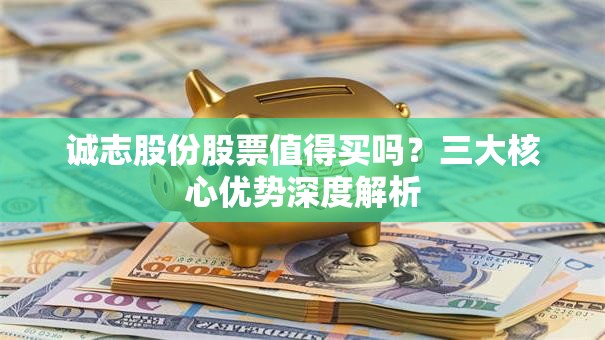 诚志股份股票值得买吗？三大核心优势深度解析
