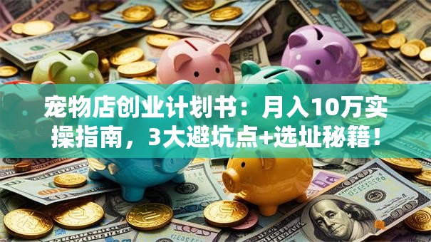 宠物店创业计划书：月入10万实操指南，3大避坑点+选址秘籍！