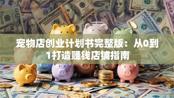 宠物店创业计划书完整版：从0到1打造赚钱店铺指南