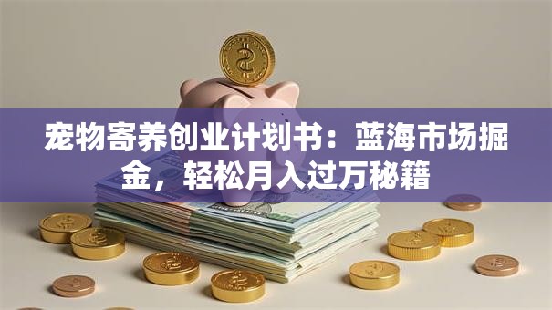 宠物寄养创业计划书：蓝海市场掘金，轻松月入过万秘籍