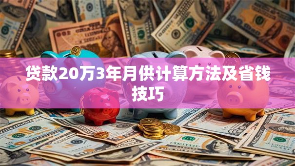 贷款20万3年月供计算方法及省钱技巧