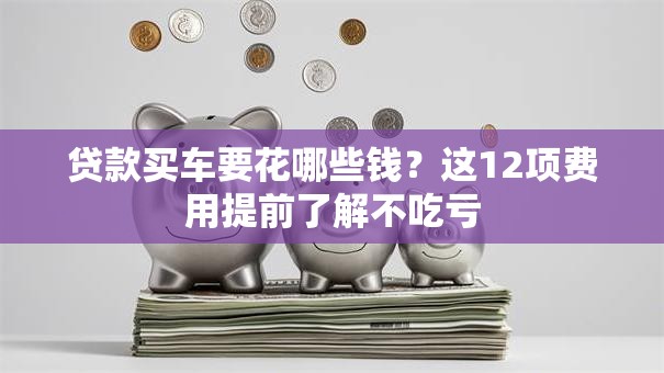 贷款买车要花哪些钱？这12项费用提前了解不吃亏