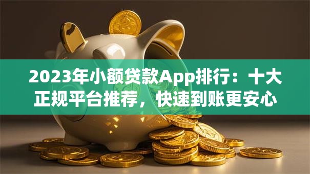 2023年小额贷款App排行：十大正规平台推荐，快速到账更安心