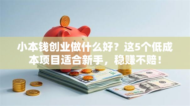 小本钱创业做什么好？这5个低成本项目适合新手，稳赚不赔！