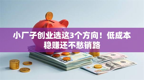 小厂子创业选这3个方向！低成本稳赚还不愁销路