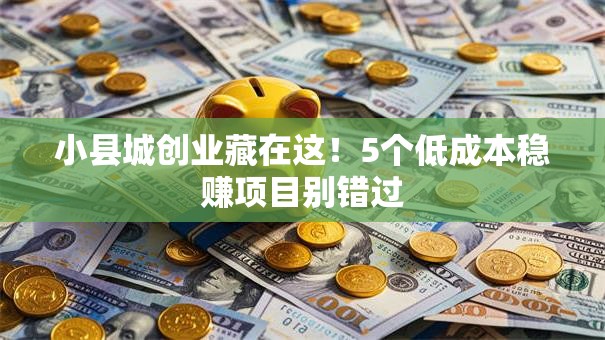 小县城创业藏在这！5个低成本稳赚项目别错过