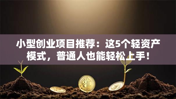 小型创业项目推荐：这5个轻资产模式，普通人也能轻松上手！