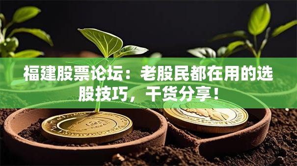 福建股票论坛：老股民都在用的选股技巧，干货分享！