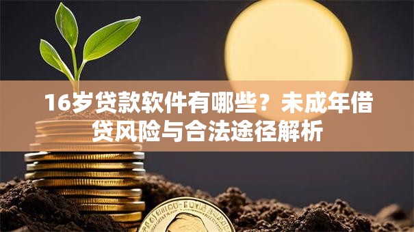 16岁贷款软件有哪些？未成年借贷风险与合法途径解析