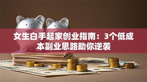 女生白手起家创业指南：3个低成本副业思路助你逆袭