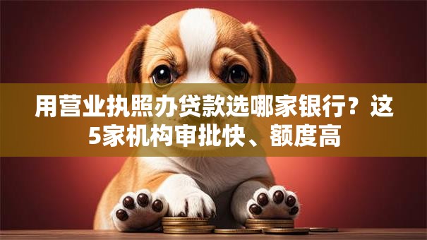 用营业执照办贷款选哪家银行？这5家机构审批快、额度高