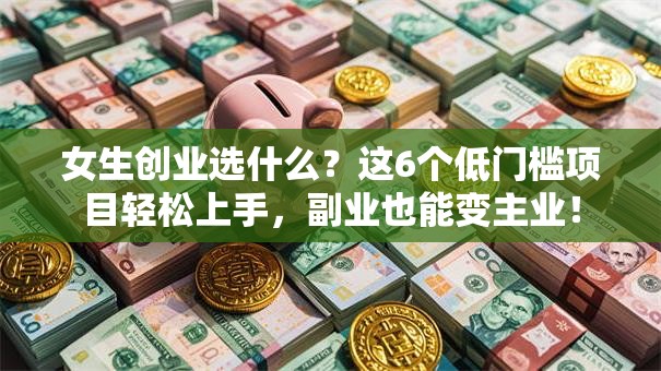 女生创业选什么？这6个低门槛项目轻松上手，副业也能变主业！
