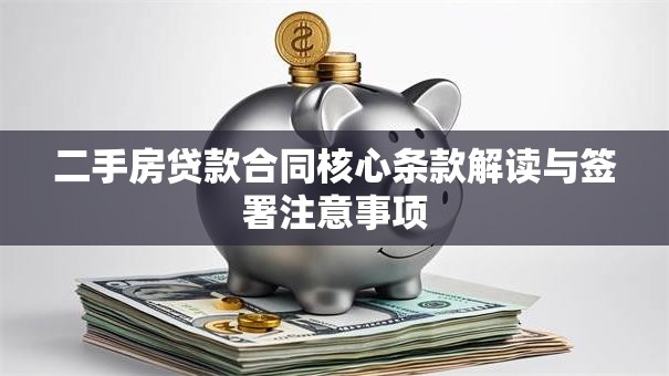 二手房贷款合同核心条款解读与签署注意事项