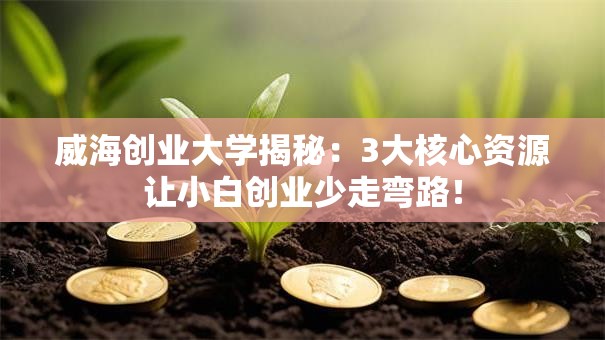 威海创业大学揭秘：3大核心资源让小白创业少走弯路！