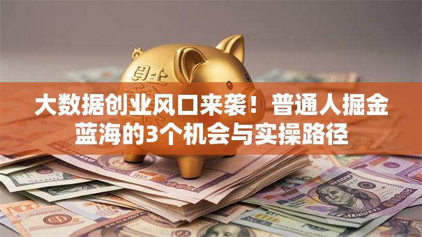 大数据创业风口来袭！普通人掘金蓝海的3个机会与实操路径