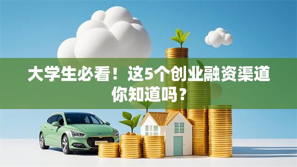 大学生必看!这5个创业融资渠道你知道吗? 大学生必看!这5个创业融资渠道你知道吗?