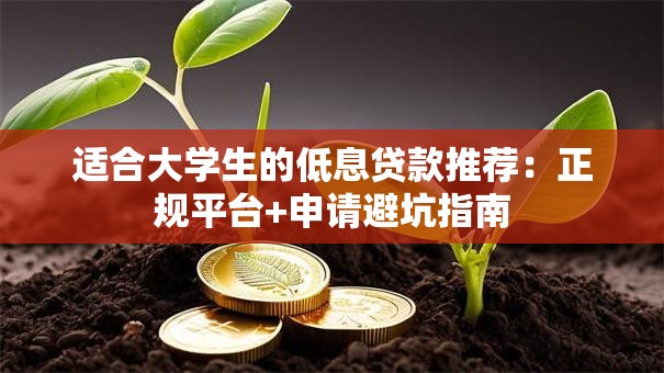 适合大学生的低息贷款推荐：正规平台+申请避坑指南