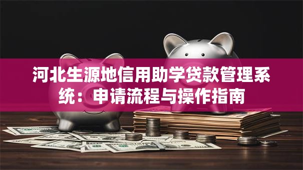河北生源地信用助学贷款管理系统：申请流程与操作指南