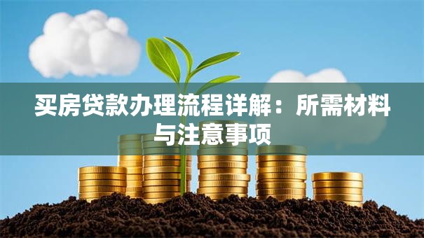 买房贷款办理流程详解：所需材料与注意事项
