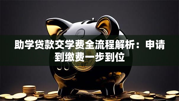助学贷款交学费全流程解析：申请到缴费一步到位