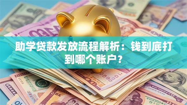 助学贷款发放流程解析：钱到底打到哪个账户？