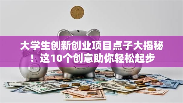 大学生创新创业项目点子大揭秘！这10个创意助你轻松起步