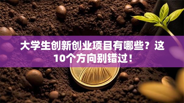 大学生创新创业项目有哪些？这10个方向别错过！