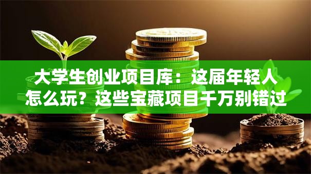 大学生创业项目库：这届年轻人怎么玩？这些宝藏项目千万别错过！