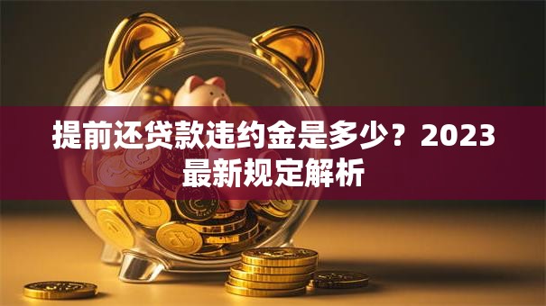 提前还贷款违约金是多少？2023最新规定解析