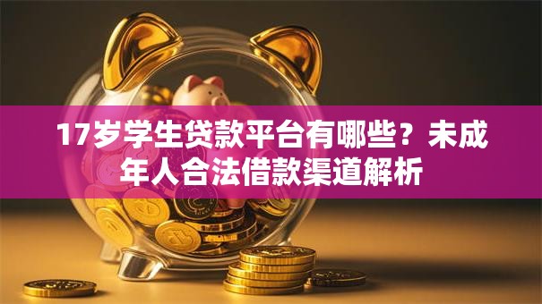 17岁学生贷款平台有哪些？未成年人合法借款渠道解析