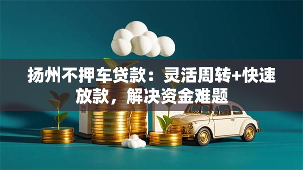 扬州不押车贷款：灵活周转+快速放款，解决资金难题
