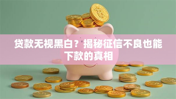 贷款无视黑白？揭秘征信不良也能下款的真相