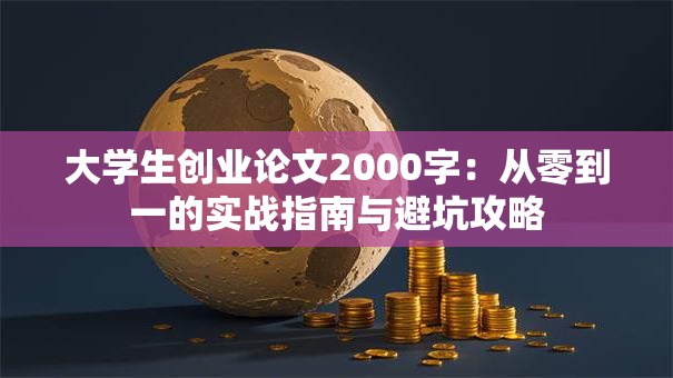 大学生创业论文2000字：从零到一的实战指南与避坑攻略