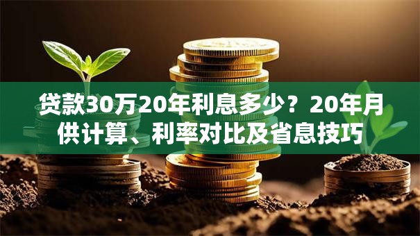 贷款30万20年利息多少？20年月供计算、利率对比及省息技巧