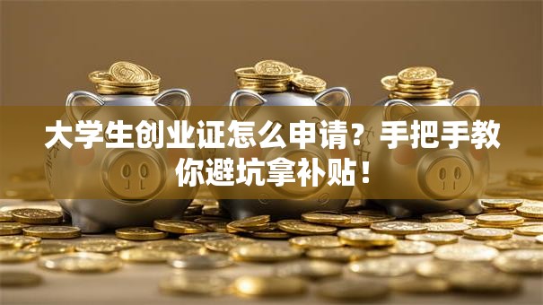 大学生创业证怎么申请？手把手教你避坑拿补贴！