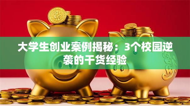 大学生创业案例揭秘：3个校园逆袭的干货经验