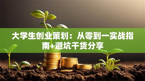 大学生创业策划：从零到一实战指南+避坑干货分享