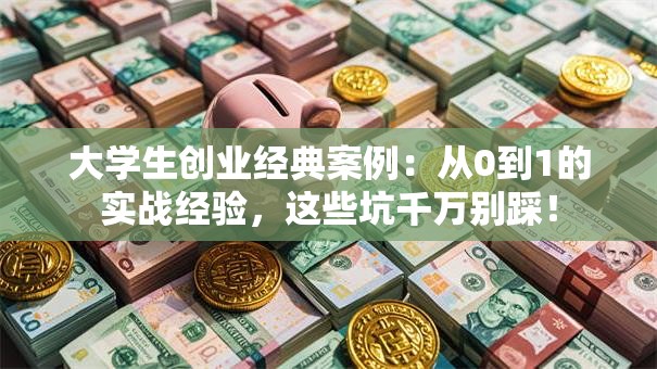 大学生创业经典案例：从0到1的实战经验，这些坑千万别踩！