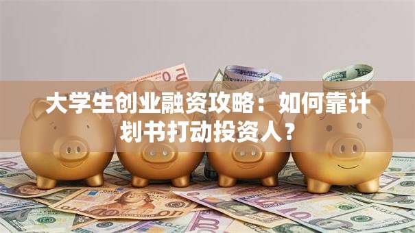 大学生创业融资攻略：如何靠计划书打动投资人？