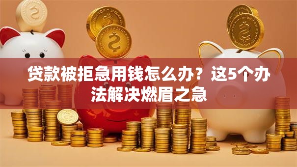 贷款被拒急用钱怎么办？这5个办法解决燃眉之急