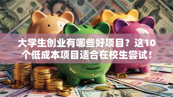 大学生创业有哪些好项目？这10个低成本项目适合在校生尝试！