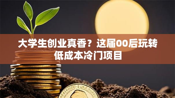 大学生创业真香？这届00后玩转低成本冷门项目
