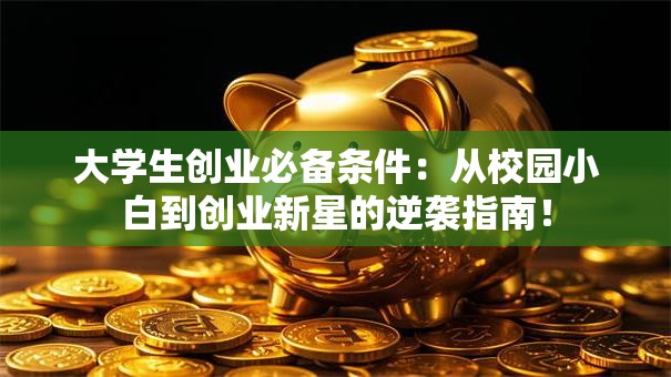 大学生创业必备条件：从校园小白到创业新星的逆袭指南！