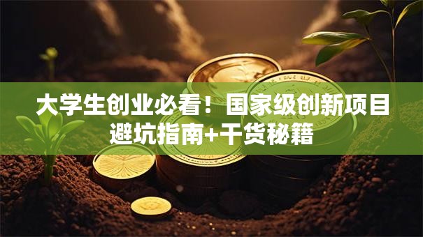 大学生创业必看！国家级创新项目避坑指南+干货秘籍