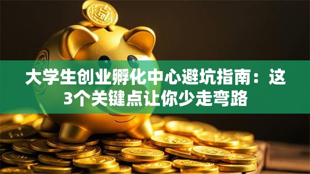 大学生创业孵化中心避坑指南：这3个关键点让你少走弯路